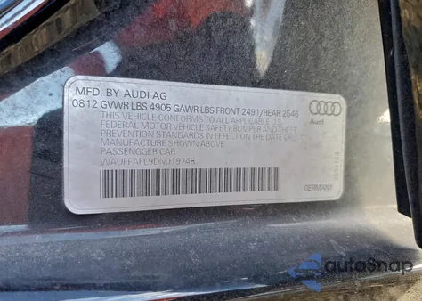 2013 Audi A4 Premium Plus z USA, uszkodzony, nr VIN WAUFFAFL9DN019748